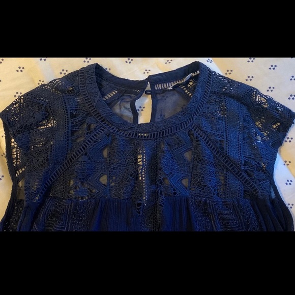 Daniel Rainn Navy Blouse - Picture 2 of 3